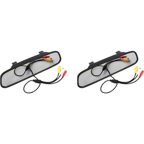 2 Stück 4,3-Zoll-Rückspiegeldisplay, HD-LCD-Bildschirm, DVD-Display, Rückfahrkamera, Autozubehör (1/5)