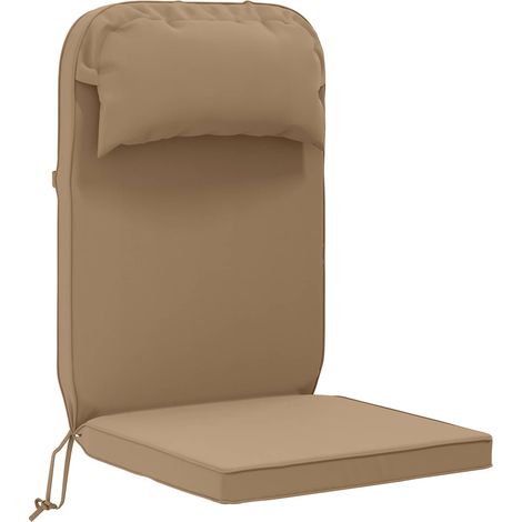 Coussin de transat ensoleillé 100 % polyester Taupe – aménagement extérieur (1/5)