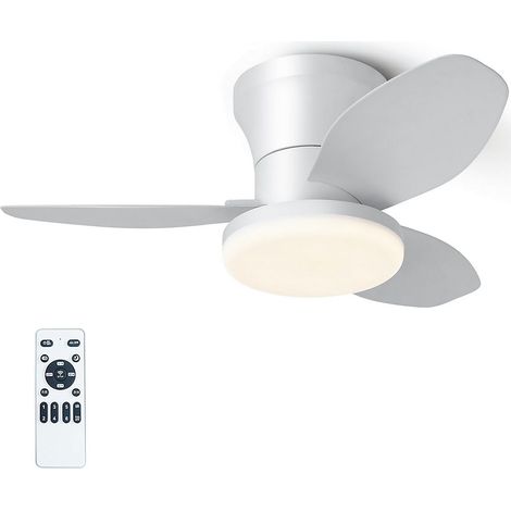 Ventilateur de plafond de 65 cm avec éclairage et télécommande, 6 vitesses, intensité variable, 3 températures de couleur (1/5)