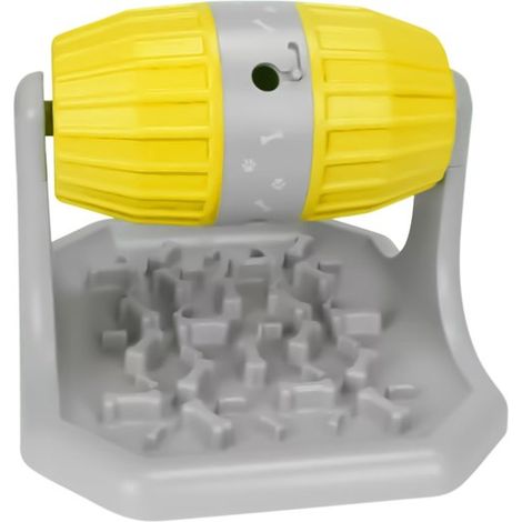 Comedero para perros de alimentación lenta, Comedero interactivo, Juego de alimentación divertido, Fácil de instalar, Amarillo (1/5)