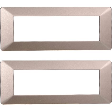 gloca Placche Plastica Compatibili Plana (2 Pezzi Acciaio bronzato, 7 Posti) (1/4)