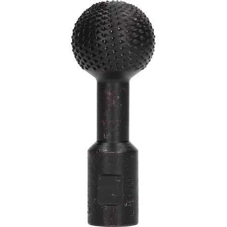 Fresa rotativa de bola con vástago de 14 mm (negra), adecuada para pulido de madera, grabado y escultura. (1/2)