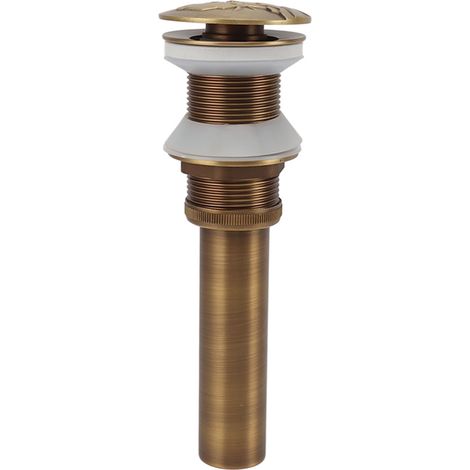 Bonde de lavabo rétro en laiton anti-obstruction, bouchon de vidange à clapet, filtre pour lavabo et cuisine. (1/5)