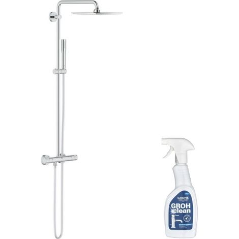 GROHE Columna de ducha con mezclador termostático Vitalio Joy System 230 con limpiador GrohClean