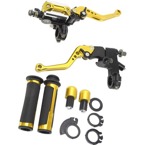 Universeller 22-mm-Kupplungs- und Bremshebelschutz für Motorradlenker, goldfarben (1/5)