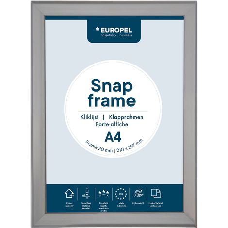 Cadre Porte affiche clic-clac A4, argent, profil 20mm (1/5)