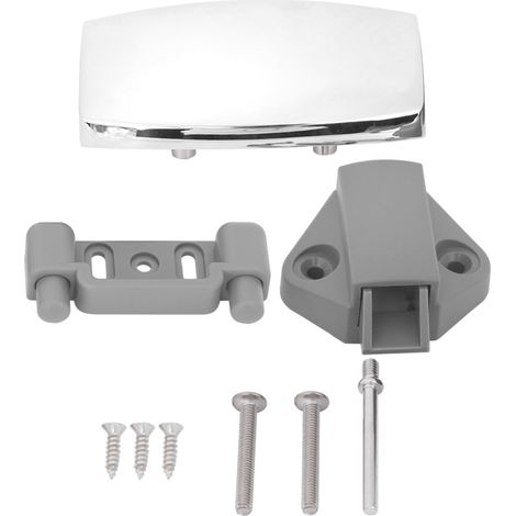 Serrure de porte d'armoire courte coulissante de 7 mm en alliage de zinc électroplaqué, adaptée aux armoires de camping-car et aux tiroirs de bureau P09-CH (chrome brillant).