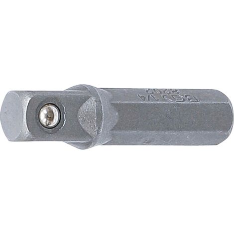 BGS  Adaptador  de  trinquete  para  puntas  hexagonal  exterior  6,3  mm  (1/4")  -  cuadrado  exterior  6,3  mm  (1/4")  30  mm  -  8202 (1/3)