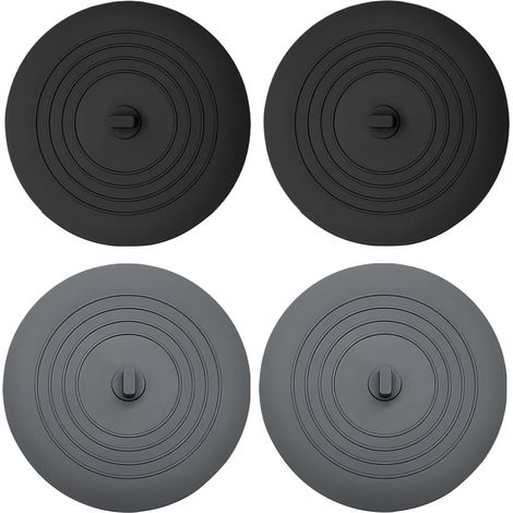 4-Piece Silicone Bath Plugs, 15cm Extra Large Sink Plugs, Universal Drain Plugs, Silica Gel Drain Plugs for Kitchen, Bathroom and Laundry Room (1/5)