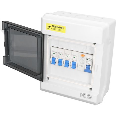 Mini disjoncteur différentiel 4 voies avec protection contre les fuites de courant, 63 A 30 mA + 4 disjoncteurs (6 A + 2 x 16 A + 32 A), 230 V australiens