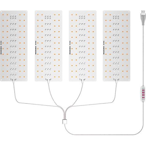 Lampe de culture LED à spectre complet pour plantes sous meuble, avec 4 minuteries, 8 h, 12 h, 16 h, et 10 niveaux d'intensité, idéale pour l'hydroponie, 3 000 K, 24 heures (1/5)