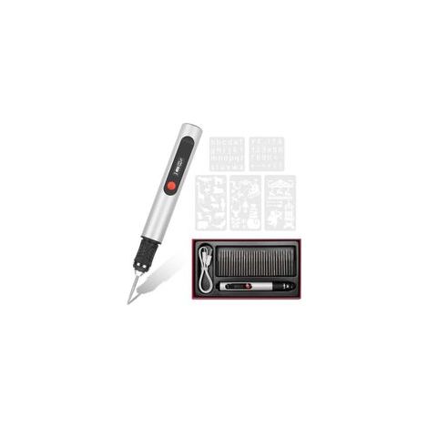 TONYSA Stylo de huecograbado con 30 cuadros de huecograbado Stylo de huecograbado sin hilo, USB Stylo de huecograbado rotativo portátil para bisutería, piedra, metal, plástico, resina y madera.