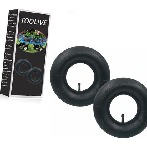 2 pneus tubulaires 4.10/3.50-4 TR-13 à valve droite pour diables, chariots, brouettes, tondeuses à gazon (1/5)