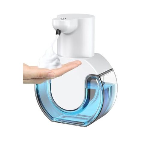 Tigrezy Automatischer Seifenspender, 430 ml, verstellbarer USB-wiederaufladbarer Wandhalterungsständer, Schaumseifenspender für Badezimmer, Küche, Büro, Schule