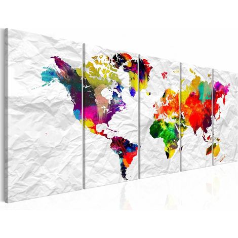 Tableau monde sur papier - 225 x 90 cm (1/4)