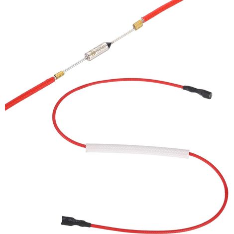 Fusible Thermique Universel Pour Cuiseur À Riz, 240°C 10A 250V Fusible Thermique Métallique Avec Bornes Aux Deux Extrémités Et Gaine En Fibre De Verre Pour Pièce De Réparation (1/5)