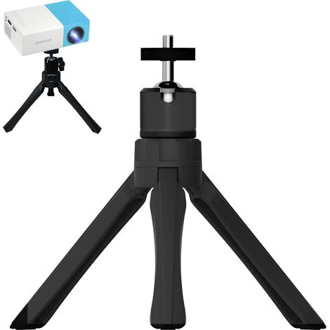 Mini Trepied Videoprojecteur,Support Videoprojecteur sur Pied,Mini Trepied Appareil Photo Portable,Rotule Réglable À 360° avec Vis 1/4,Convient Aux Caméras, Mini Projecteurs, Webcams (1/5)
