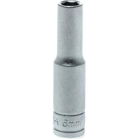 Llave de vaso hexagonal 1/4´´, serie larga, métrico 6mm TENGTOOLS (1/2)