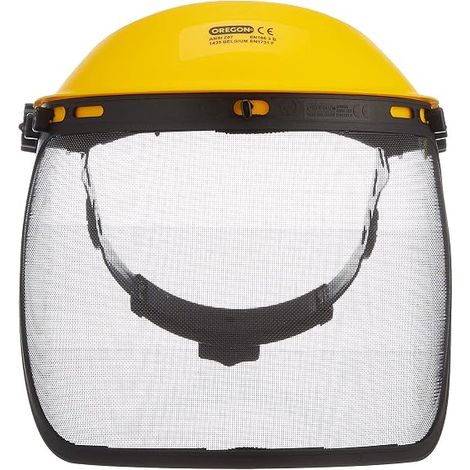 Masque de protection forestier, en maille métallique, respirant, ajustable et léger, idéal pour le jardinage et l'aménagement paysager. Jaune (1/5)