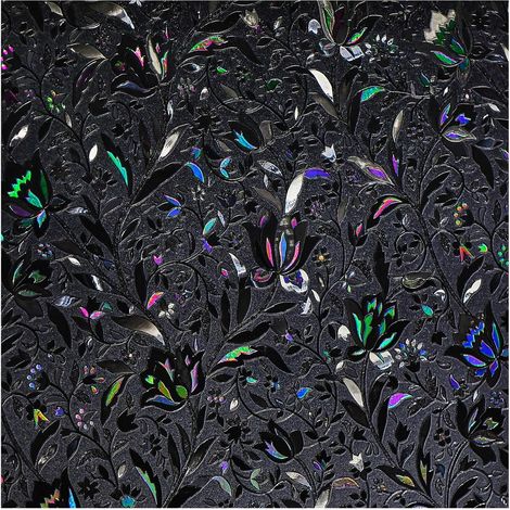 Lámina estática para ventanas de protección solar y privacidad, color negro, 60x200 cm.