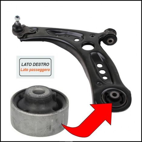 Boccola silent block per braccio anteriore lato dx-passeggero