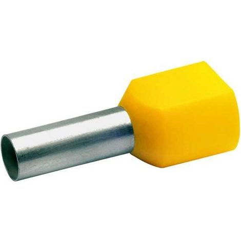 Puntalino a Bussola TWIN Preisolato Giallo per 2 Cavi 6 mmq