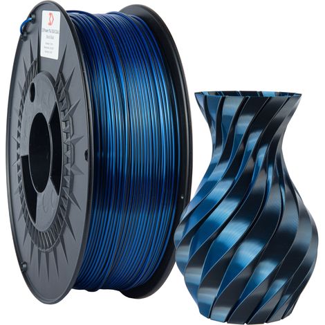 Filamento 3DPower PLA seda doble 1,75 mm Azul/Negro 1 kg (1/4)