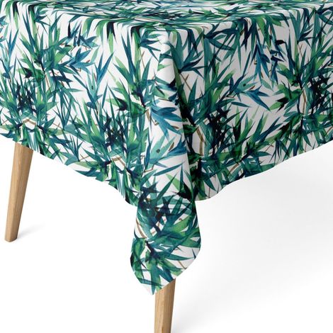Nappe Anti-Taches enduite rectangulaire 260x140 cm Caserta Bleu (1/5)