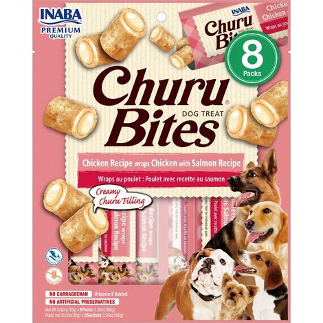 CHURU BITES INABA POUR CHIEN 8X12G - POULET ET SAUMON EUD723 (1/2)
