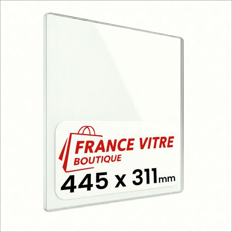 445 x 311 x 4 mm - Vitre de cheminée pour insert et poêle à bois - verre de rechange - France Vitre - jusqu'à 800°C - 311 x 445 x 4 mm (1/5)