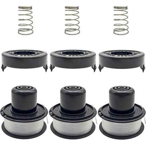 Set mit 3 Trimmerfadenspulen und Abdeckung für Freischneider + Kappe mit Feder A6226 GL250 GL310 GL360, Ersatzfadenspule (3 - (1/5)