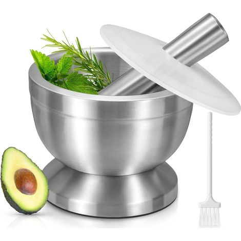 Mortier pilon cuisine 250 ml inox 18/8 antidérapant (1/5)