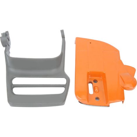 Ensemble de Protection pour Frein de Chaîne et Couvercle Avant pour Tronçonneuse - Compatible avec Modèles 340 345 350 353-KZQ