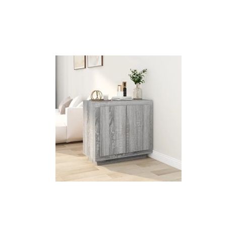 Buffet Sonoma gris 80x40x75 Bois d'ingénierie (1/5)