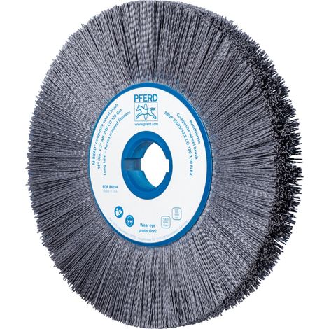 PFERD TOOLS COMPOSITE FLEX Rundbürste RBUP Ø 350x25x50,8 mm Keramik-Filament-Ø 1,10mm Korn 120 stationär