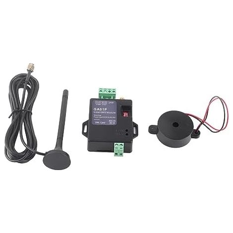 Alarme GSM GA01P, SMS Appel  Système alarme GSM GA01P, mini télécommande, alertes SMS/appel, coupure courant, 6 alertes (1/5)