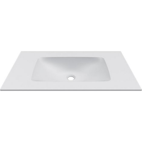 Lavabo da incasso per mobili 80,5 cm in keratek bianco opaco  KK-8050BEL kamalu