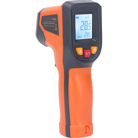 Pistolet Thermomètre Infrarouge, Thermomètre à Viande Numérique IR avec Rétro-éclairage, Pistolet de Température Portable pour la Cuisson, Four à Pizza, Grill, Moteur, -50400 (1/5)