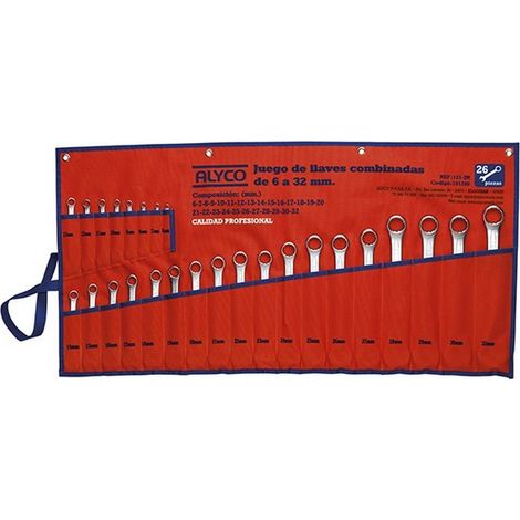 ENSEMBLE DE 26 CLÉS MIXTES 6-32 AVEC SAC EN NYLON