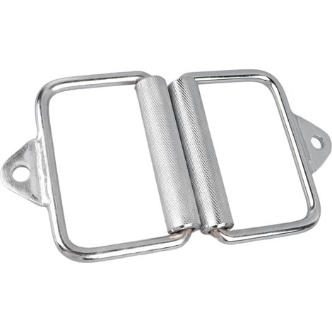 Lot de 2 poignées de traction en acier inoxydable électroplaqué pour appareils de musculation avec câbles. (1/5)
