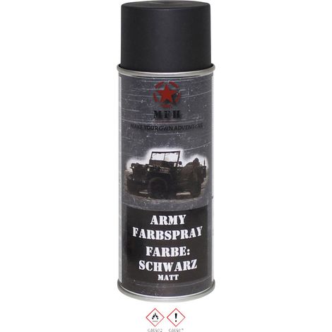 MFH - Military & Adventure 40341 Farbspray Army schwarz matt RAL 9021 400 ml Schwarz (matt) 1 St. (B