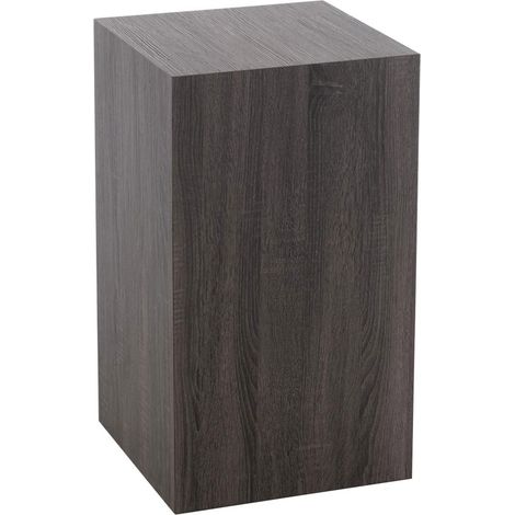 Sellette carrée 40x40x70 cm décor gris foncé