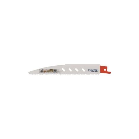 Lame de scie sabre L.150mm L.19mm TPI 9/13 2,8/1,9mm 5 pièces/carte TW (1/2)