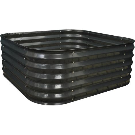 Large Metal Raised Vegetable Bed in Dark Grey (120cm) (1/5)