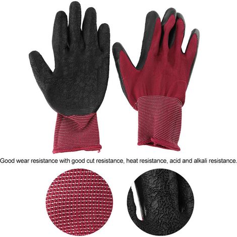 Filiyano-1 paire de gants de jardinage en nylon antidérapants (1/5)