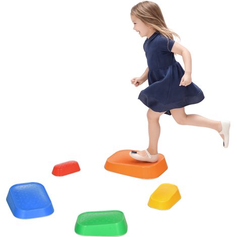 Juego de Equilibrio Infantil Set de 5 Piezas para Entrenamiento de Equilibrio y Coordinación 36x27,5x31 cm Multicolor (1/5)