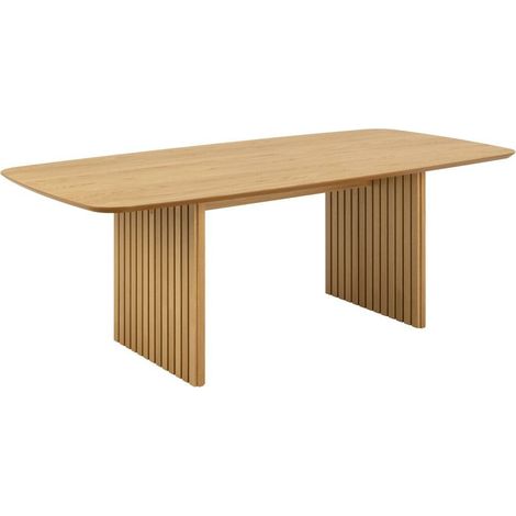 Mesa Norsica 852, Roble, 75x105x220cm, Chapa de madera natural, Chapa de madera natural, MDF