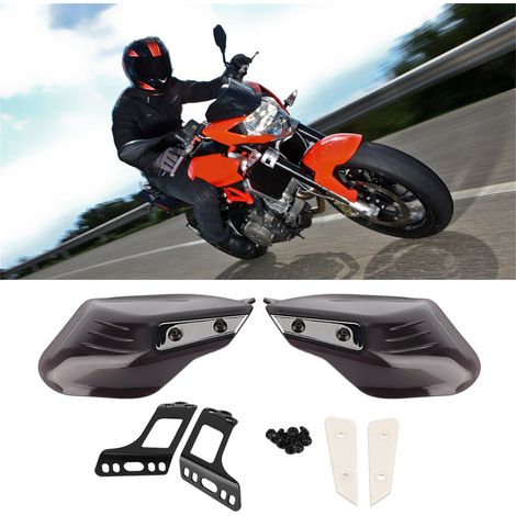 Protecteurs de guidon moto, coques de protection pour mains, couleur marron foncé (1/5)