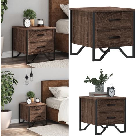 vidaXL Nachttisch Eichen-Optik 40x41x40 cm Holzwerkstoff (1/5)