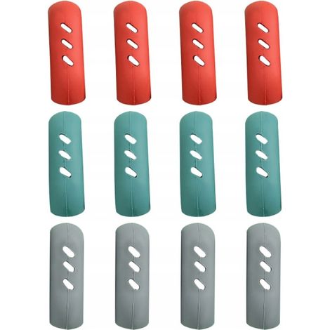 12 manici antiscivolo in silicone colorati per pentole (1/3)